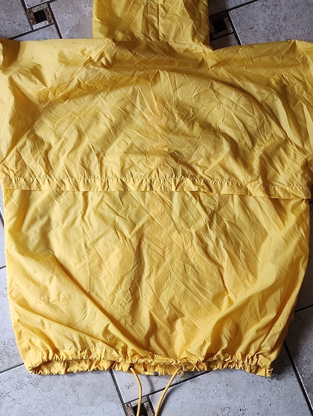 Vtg Helly Hanson Yellow Hooded Packable Windbreaker Jacket Mens Large - Picture 10 of 16